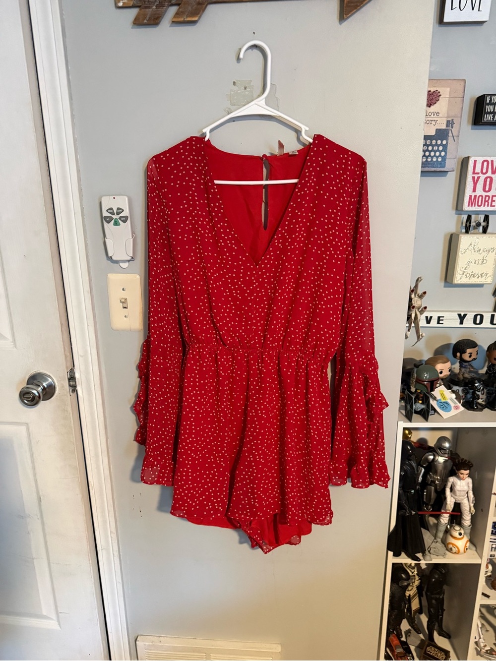 Versona Red Polka Dot Romper Size S